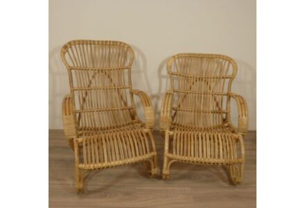 Belse Acht Rotan Spijlen Stoelen Hoog en Laag