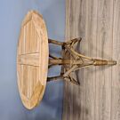 Tafel Teak Rond Grijs Rotan Tuinmeubelen 80, 90 of 100 cm Tafel Teak Rond Grijs Rotan Tuinmeubelen 80, 90 of 100 cm